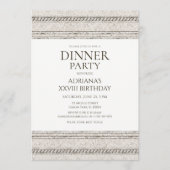 Greek dinner party Invitation with stone elements (Devant)