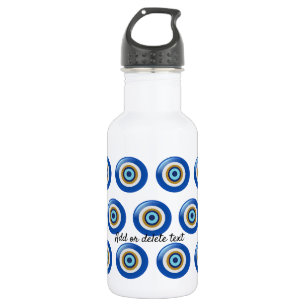 Greek Eye Design Voeg gewoon tekst toe Waterfles