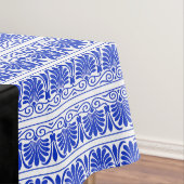 Greek Fret Arabesque blauw, Jouw naam, personalise Tafelkleed (Voorbeeld)