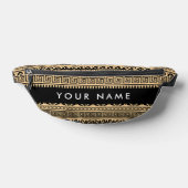 Greek Fret, Mixed Meander Key, Bruin, Jouw naam Heuptasje (Liggend)