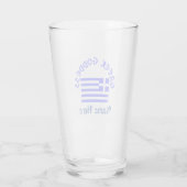 Greek Goddess and Flag of Greece Personalized  Glas (Achterkant)