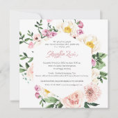 Greek | Invitation Baptême de fleurs d'été (Devant)