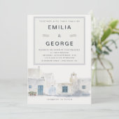 Greek Island Wedding | Olive Accent Kaart (Staand voorkant)