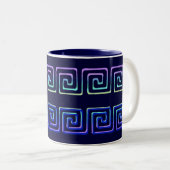 Greek Key Design Kunst Koffie Mok (Voorkant rechts)