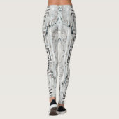 Greek Meander - Greek Key White Marble textures Leggings (Achterkant)