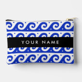 Greek Meander Key, Wave Key, Blauw, Jouw naam Etui (Achterkant)
