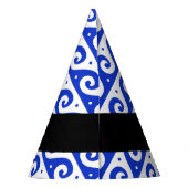 Greek Meander Key, Wave Key, Blauw, Jouw naam Feesthoedjes (Achterkant)