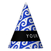 Greek Meander Key, Wave Key, Blauw, Jouw naam Feesthoedjes (Links)