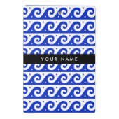 Greek Meander Key, Wave Key, Blauw, Jouw naam Mini Klembord (Achterkant)