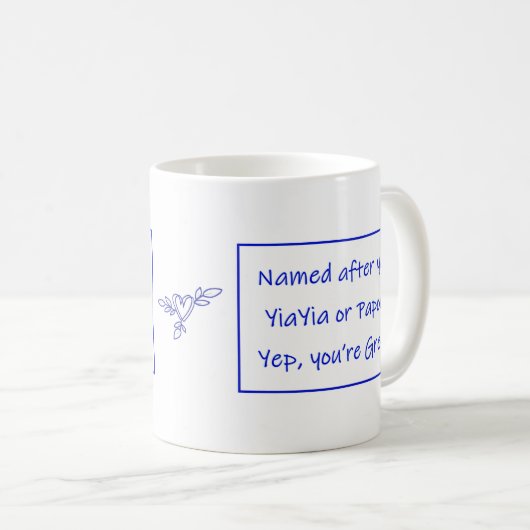 Greek Mug Saying About Your Name (Devant droit)