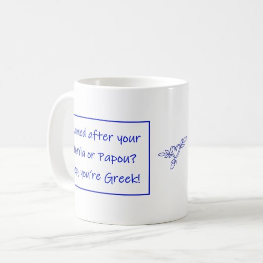 Greek Mug Saying About Your Name (Devant gauche)