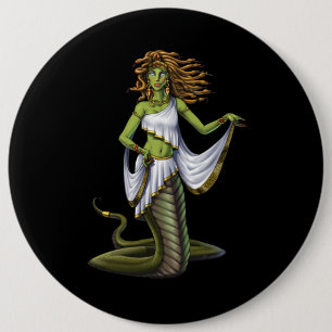 Greek Mythology Goddess Medusa Ronde Button 6,0 Cm