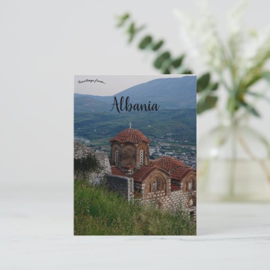 Greek Orthodox Church in Berat Albania Briefkaart (Staand voorkant)