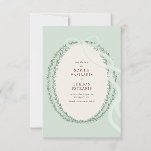 Greek Stefana Save The Date (Voorkant)