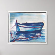 Greek Vissen Boat #3 - Gedrukte muurkunst