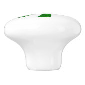 Greem Shamrock Designer keramische knop (Zijkant)