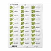 Green 1 Snowflake :: Return Address Labels (Full Sheet)