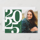 Green 2025 Photo Graduation Party Invitation (Devant)