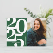 Green 2025 Photo Graduation Party Invitation (Debout devant)