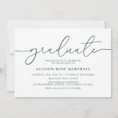 Green 2025 Photo Graduation Party Invitation (Dos)