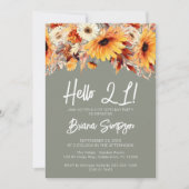 Green 21st Birthday Fall Floral Invitation (Devant)