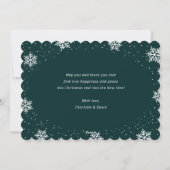 Green 2 Photo Newlywed Happy Holidays Card Feestdagenkaart (Achterkant)