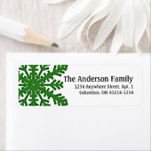 Green 2 Snowflake :: Return Address Labels (Insitu)