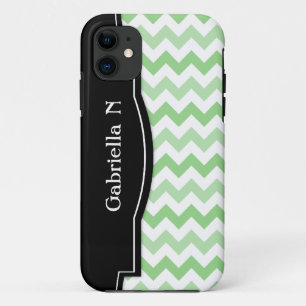 Green 2-Tone Chevron Black Lijst iPhone 5 hoesje