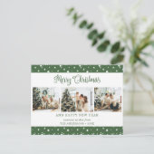 Green 3 Étoiles photo Joyeuses cartes postales de (Debout devant)