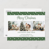 Green 3 Étoiles photo Joyeuses cartes postales de (Devant / Derrière)