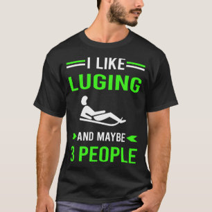Green 3 personen Luge Luger T-shirt