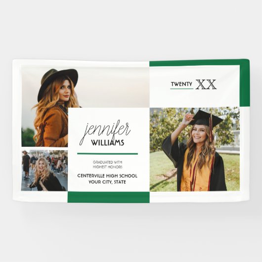 Green 3 Photo Afstuderen Banner (Horizontaal)