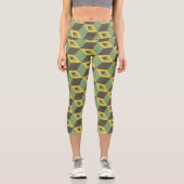 Green 3d Carré Capri Leggings (Recto)