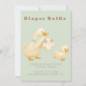 Green A Silly Goose Diaper Raffle Table Sign Kaart (Voorkant)