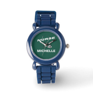 GREEN aangepaste verpleegnaam Horloge