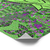 Green Abstract Angel Pattern Art Poster (Hoek)