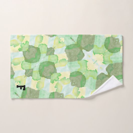 Green abstract art Magical wallpaper (Serviette à main)