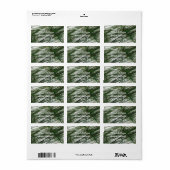 Green Abstract Fractal Address Sticker (Full Sheet)