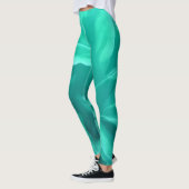 Green Abstract Marble Floral Pattern Leggings (Links)