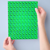 Green Abstract Roses Bulk Scrapbook Paper Pages Flyer (Hand)