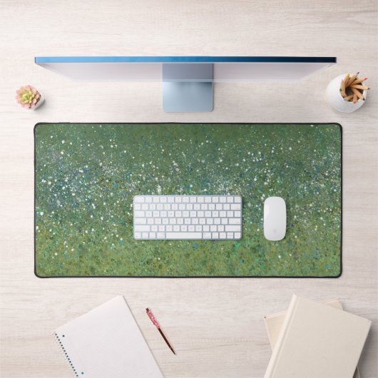 Green Abstrait Art Desk Mat (Bureau 1)