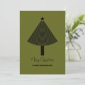 Green abstrait sapin de Noël Invitation (Debout devant)