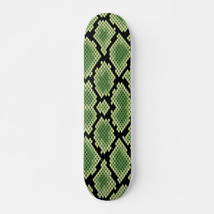Green African Wildlife Snake Animal Print Patroon Skateboard