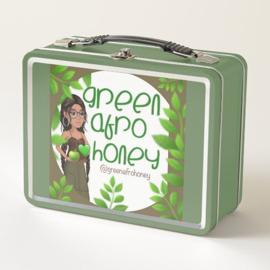 Green Afro Honey Lunch Box 1 (Voorkant)
