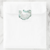 Green Agaat Sieraden Designer Vierkante Sticker (Tas)