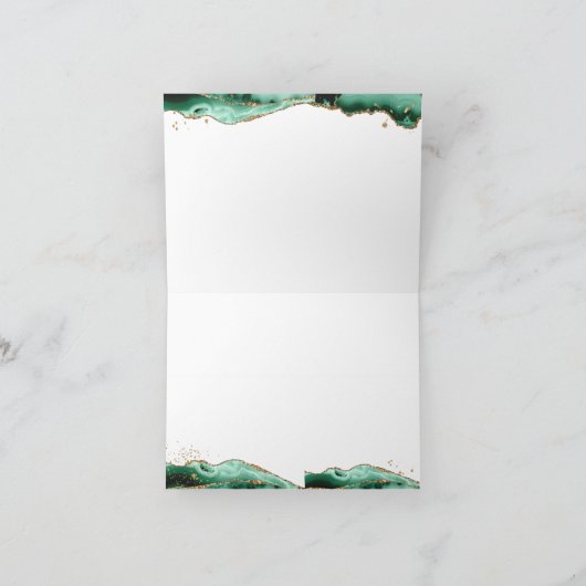 Green Agate Geode Gold Parties scintillant Monogra (Intérieur)