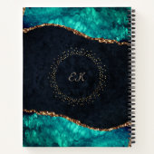 Green Agate Gold Parties scintillant Journal de re (Dos)