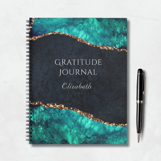 Green Agate Gold Parties scintillant Journal de re