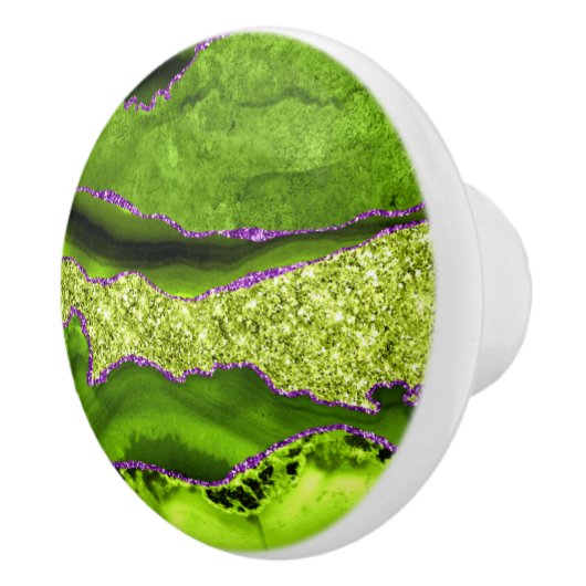 Green Agate Keramische Knop (Rechts)