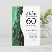 Green Agate White Gold Surprise 60e verjaardag Kaart (Staand voorkant)